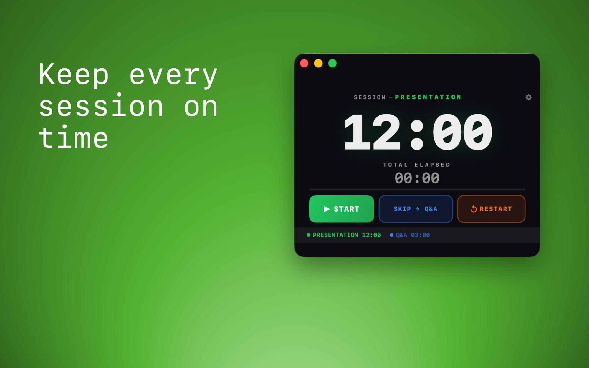Session Flow Timer — keep every session on time